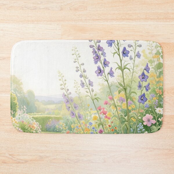 Item preview, Larkspur Flower Watercolor | July Birth Flower Botanical Garden Art designed and sold by Debbie Schulte.