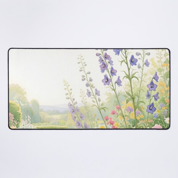 Item preview, Larkspur Flower Watercolor | July Birth Flower Botanical Garden Art designed and sold by Debbie Schulte.