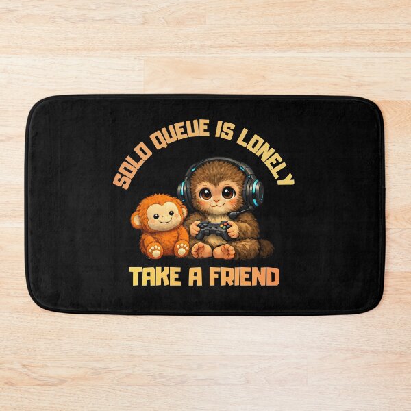 Item preview, Solo Queue Is Lonely Cute Monkey designed and sold by LunaMagicStudio.