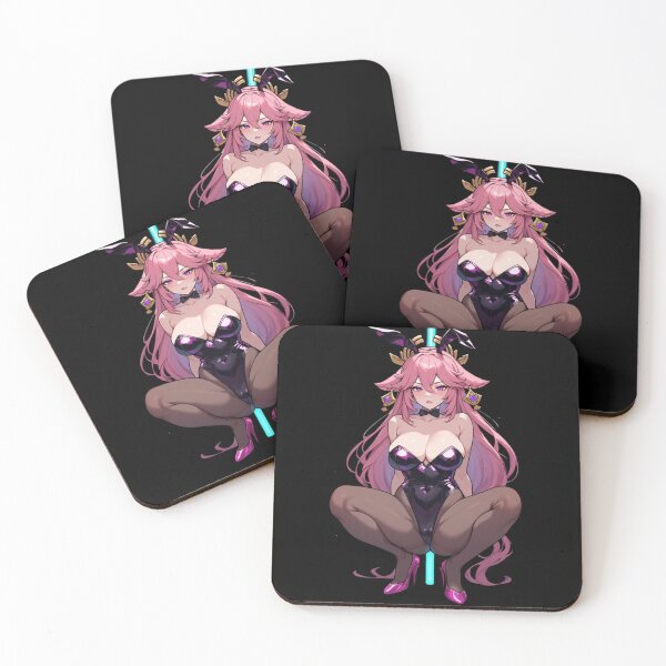 Item preview, Ethereal Neon Sakura Bunny - Cyberpunk Kitsune Spirit designed and sold by Jimakmo.