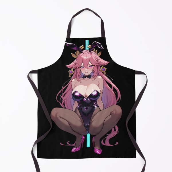 Item preview, Ethereal Neon Sakura Bunny - Cyberpunk Kitsune Spirit designed and sold by Jimakmo.