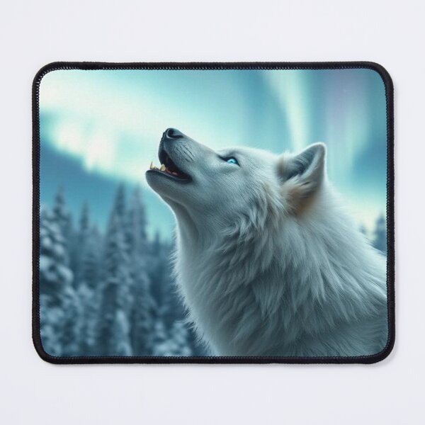 Item preview, Majestic White Wolf Howling designed and sold by ScarredGoddess.