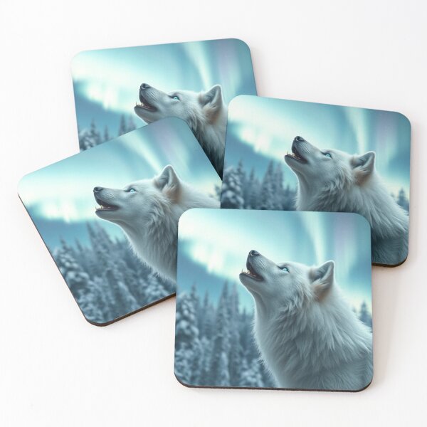 Item preview, Majestic White Wolf Howling designed and sold by ScarredGoddess.
