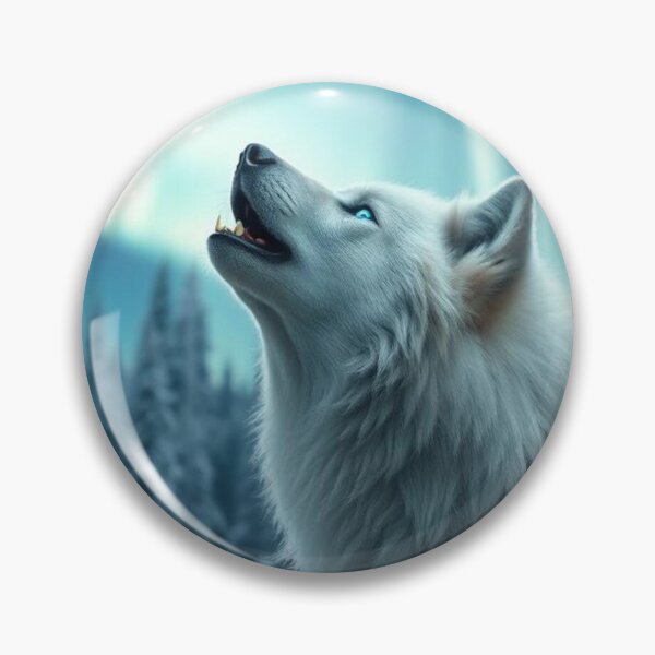 Item preview, Majestic White Wolf Howling designed and sold by ScarredGoddess.