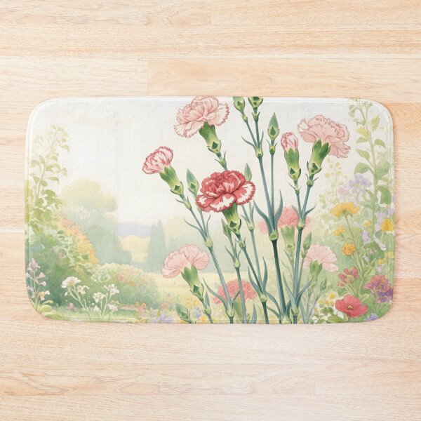 Item preview, Carnation Flowers Watercolor | January Birth Flower Botanical Floral Art designed and sold by Debbie Schulte.