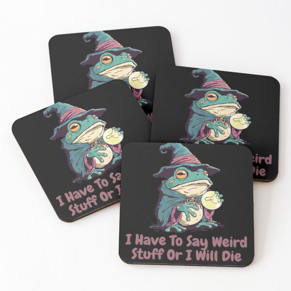 Item preview, I Have To Say Weird Stuff Or I'll Die Wizard Frog Meme designed and sold by Region.