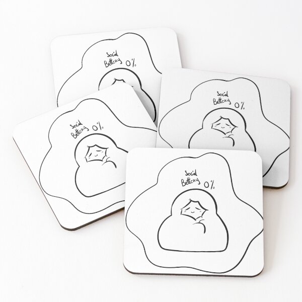Item preview, Stick Figure Introvert - Social Battery 0% designed and sold by CosyCherry.