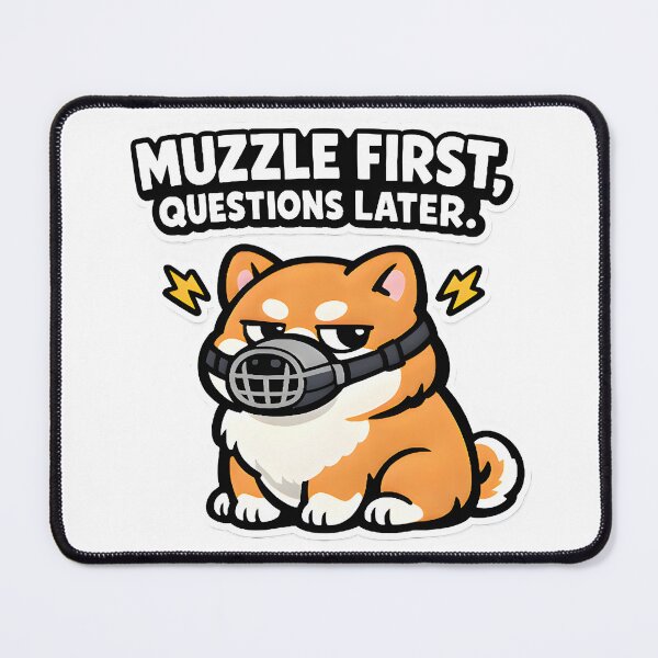 Item preview, Muzzle First, Questions Later – Funny Veterinary Dog Vet Tech Humor Design designed and sold by Bettybee00.