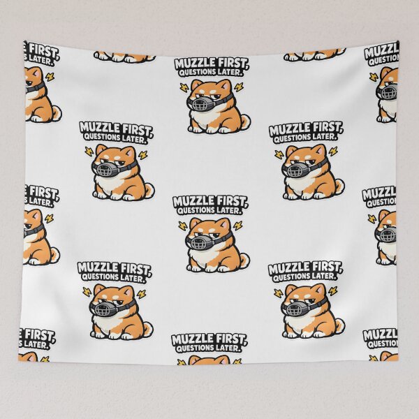 Item preview, Muzzle First, Questions Later – Funny Veterinary Dog Vet Tech Humor Design designed and sold by Bettybee00.