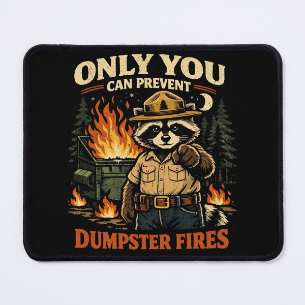 Item preview, Only You Can Prevent Dumpstrer Fires Funny Dumpster Raccoon designed and sold by will freed18.