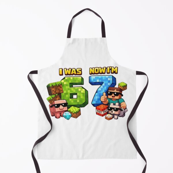 Item preview, I Was 6 Now I'm 7 Pixel Game Art 67 Meme Kids Birthday Party designed and sold by Creative Spark.