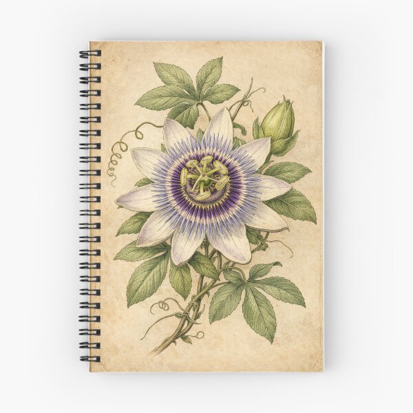 Item preview, Vintage Passion Flower Botanical Illustration - Passiflora Antique Print designed and sold by Darlin8888.