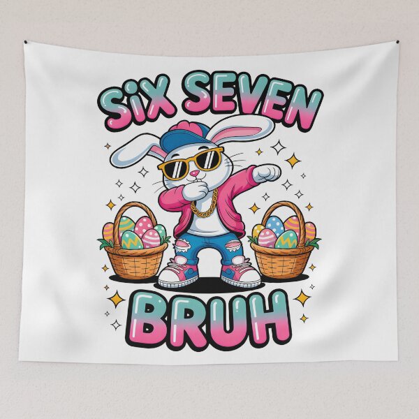 Item preview, Happy Easter 6 7 meme Funny Bunny  designed and sold by BuxomBabe21.
