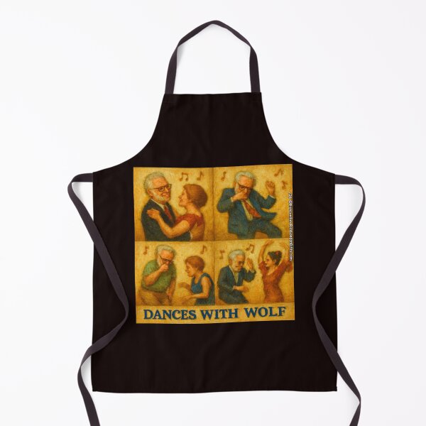 Item preview, Dances With Wolf – Retro Four‑Panel Cartoon Humor designed and sold by Rick London Gifts.