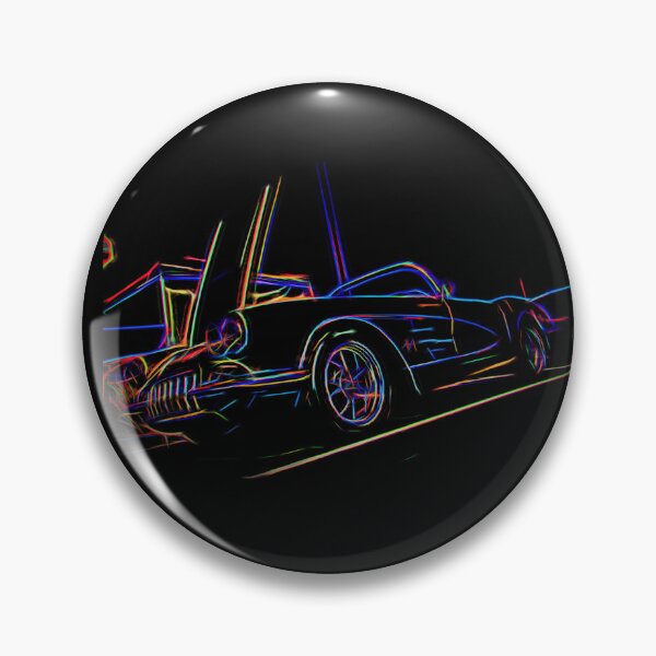 Item preview, Neon Vintage Corvette Convertible Classic Car Art designed and sold by Moriarty's Digital Visions.