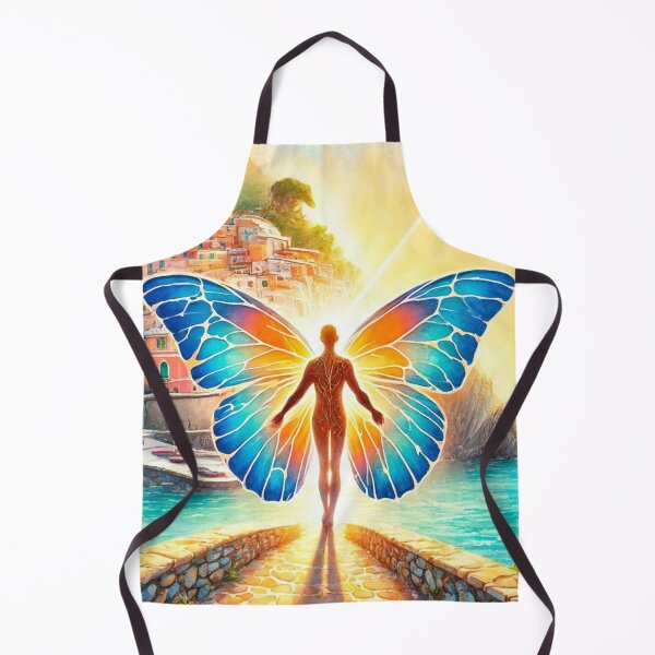 Item preview, Metamorphosis on the Italian Coast – Radiant Butterfly Soul - Mindfulness Gift designed and sold by Winetastic-Art.