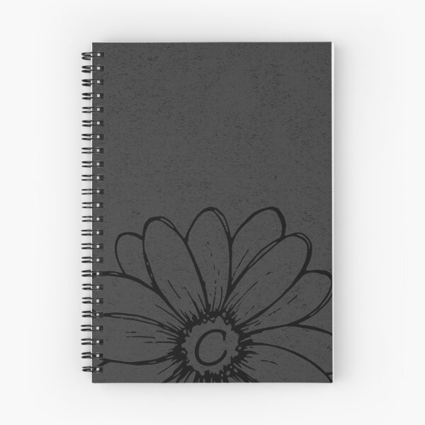 Item preview, Minimalist Monogram C Black Daisy Flower designed and sold by TackyTime.