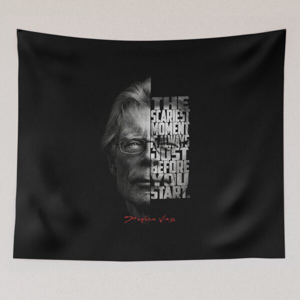 Item preview, Stephen King Split Face Quote Poster designed and sold by Enea Kelo.