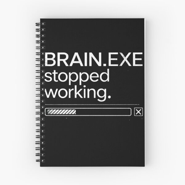 Item preview, Brain.exe Stopped Working – Funny Programmer & Overthinking Humor designed and sold by OverthinkDesign.