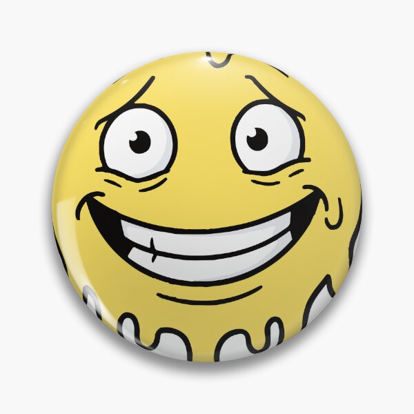 Item preview, A surreal melting smiley face capturing chaotic internet humor. The distorted expression gives it a weird and funny vibe that aligns perfectly with Gen-Z meme culture. designed and sold by Dejbar.