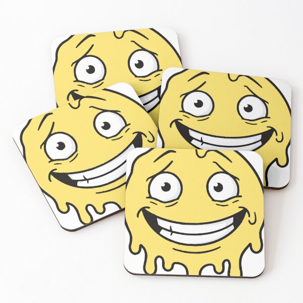 Item preview, A surreal melting smiley face capturing chaotic internet humor. The distorted expression gives it a weird and funny vibe that aligns perfectly with Gen-Z meme culture. designed and sold by Dejbar.