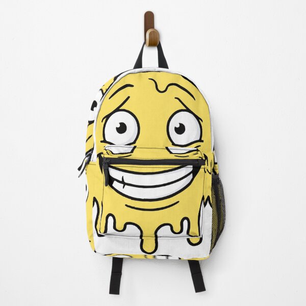 Item preview, A surreal melting smiley face capturing chaotic internet humor. The distorted expression gives it a weird and funny vibe that aligns perfectly with Gen-Z meme culture. designed and sold by Dejbar.
