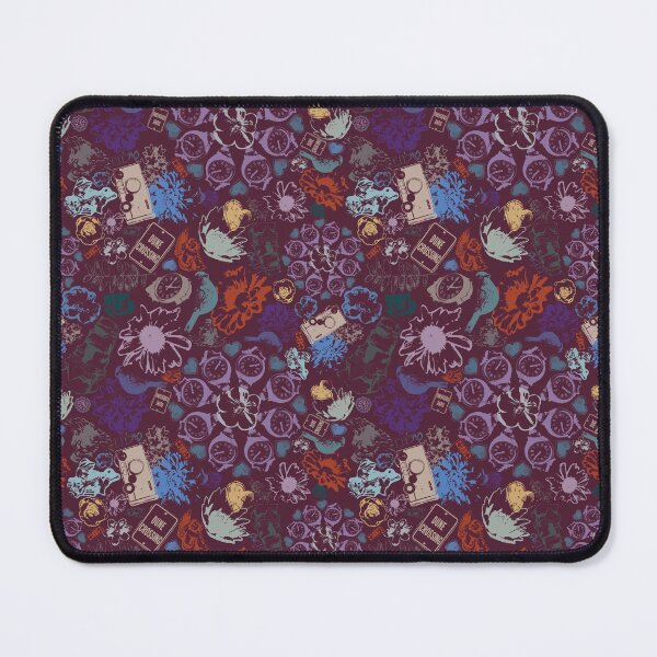 Item preview, Floral Travel Scatters on Teals Purples Reds on Maroon designed and sold by Digitalmyth's Designs.