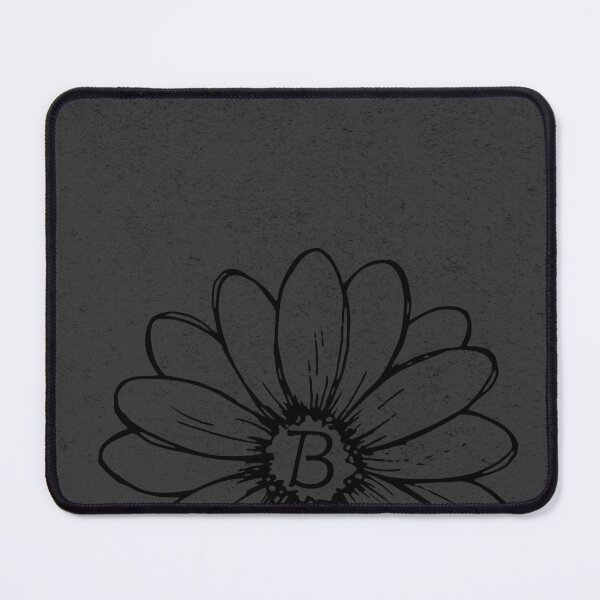 Item preview, Minimalist Monogram B Black Daisy Flower designed and sold by TackyTime.