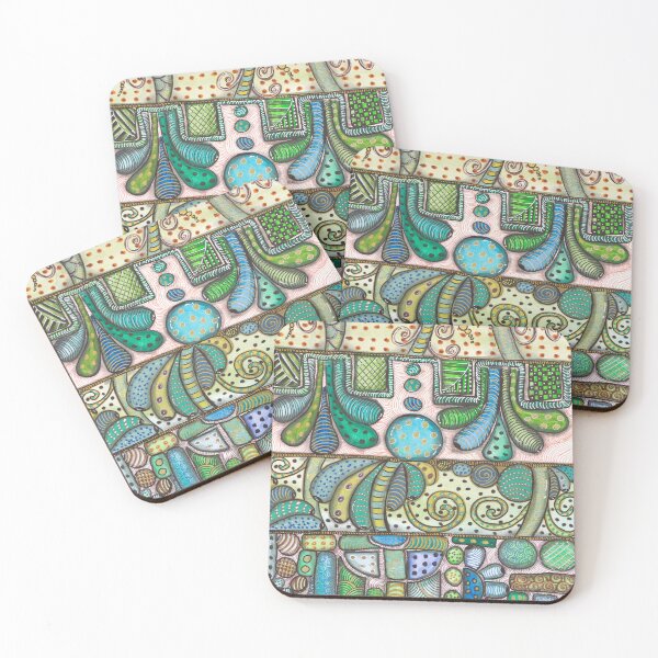Item preview, 2 in 1 Doodle Garden - Botanical Zentangle Pattern Art designed and sold by ColorWander.