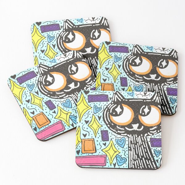 Item preview, cool cat with doodles designed and sold by happy doodle studio.