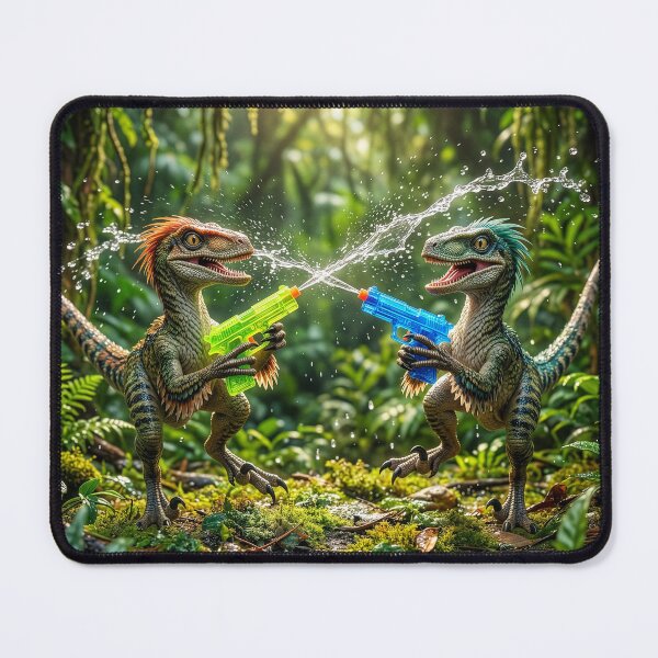 Item preview, Young Velociraptors Have Squirt Gun Fight designed and sold by Tridentulus.