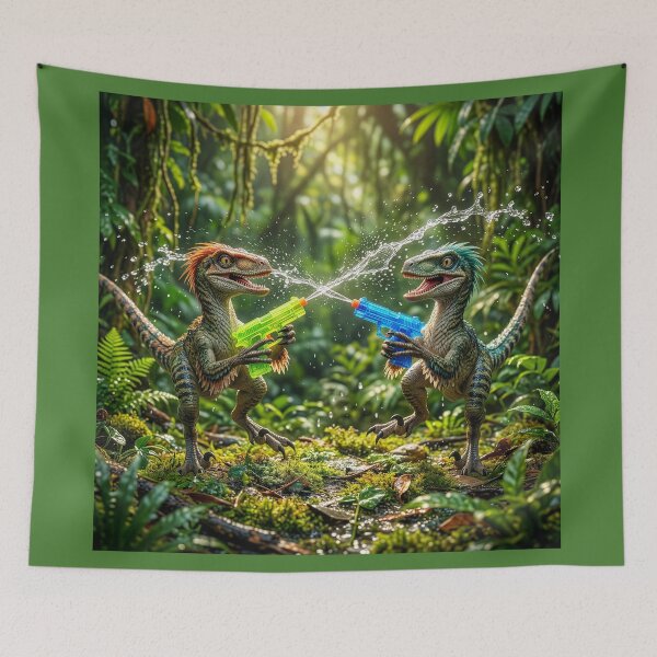 Item preview, Young Velociraptors Have Squirt Gun Fight designed and sold by Tridentulus.