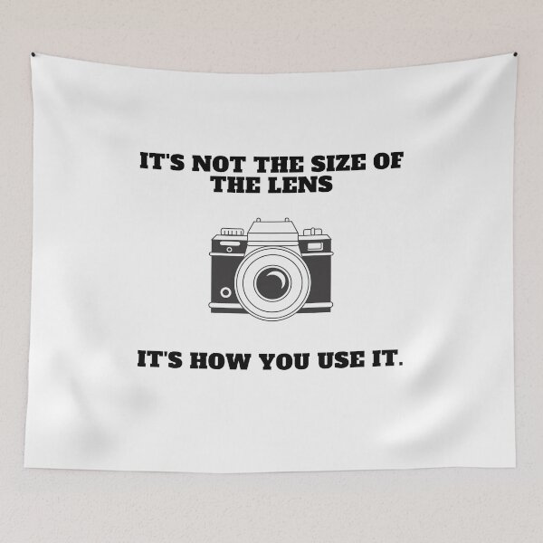 Item preview, It's Not the Size of the Lens Photography Humor designed and sold by Moriarty's Digital Visions.