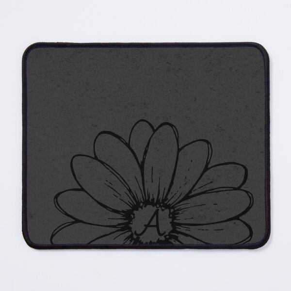 Item preview, Minimalist Monogram A Black Daisy Flower designed and sold by TackyTime.