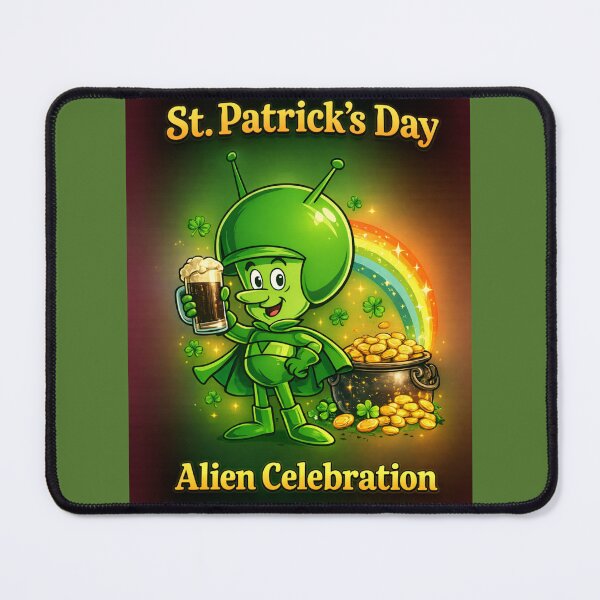 Item preview, St. Patrick’s Day Alien Celebration – Funny Irish UFO Party Design designed and sold by BB Design Garage.