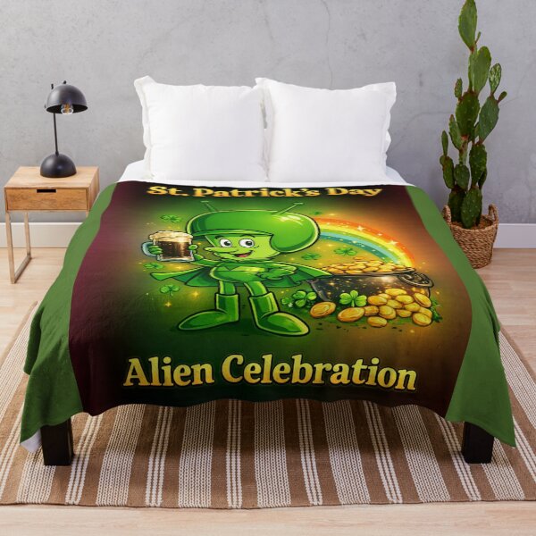 Item preview, St. Patrick’s Day Alien Celebration – Funny Irish UFO Party Design designed and sold by BB Design Garage.