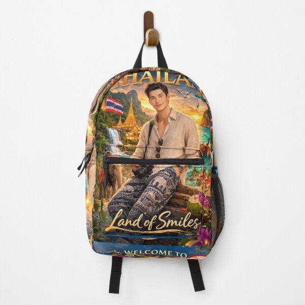 Item preview, Welcome to Thailand – Land of Smiles | Tropical Travel Poster | Thai Culture & Bangkok Adventure Illustration designed and sold by Inkora-Art.