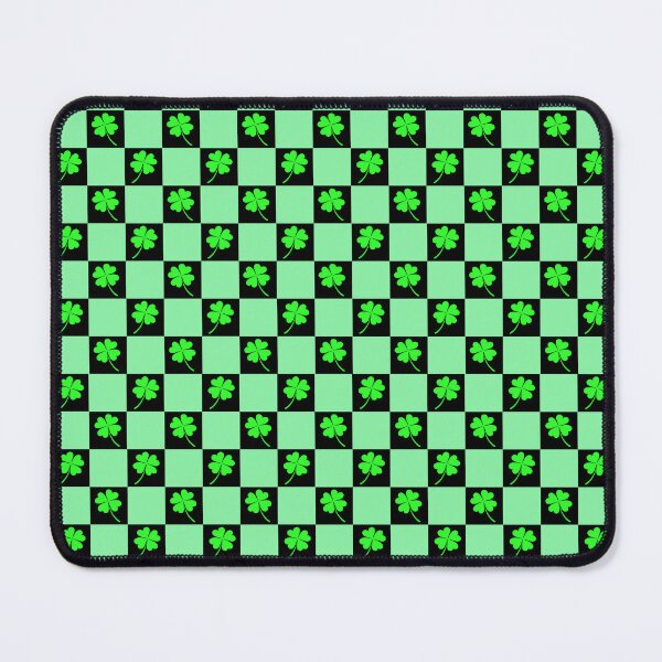 Item preview, Cute Cartoon Shamrock Checkers Print designed and sold by BeJolley.