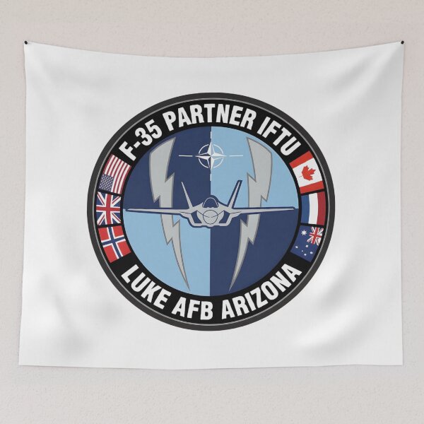 Item preview, F-35 Partner IFTU Emblem: Luke Air Force Base International Collaboration designed and sold by CharlieDesings.