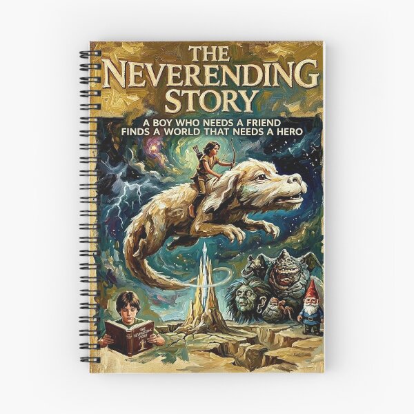 Item preview, The NeverEnding Story: Atreyu & Falkor Fantasy Impasto Poster designed and sold by Art's Diner.