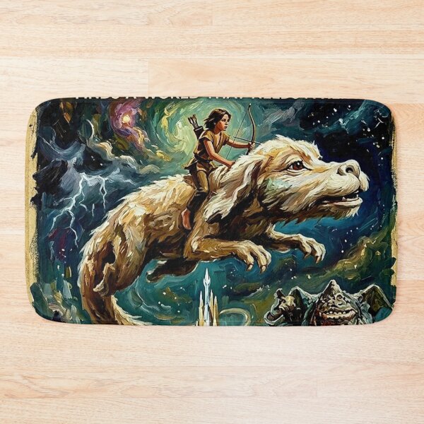 Item preview, The NeverEnding Story: Atreyu & Falkor Fantasy Impasto Poster designed and sold by Art's Diner.