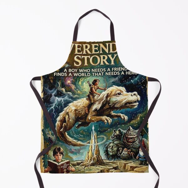 Item preview, The NeverEnding Story: Atreyu & Falkor Fantasy Impasto Poster designed and sold by Art's Diner.