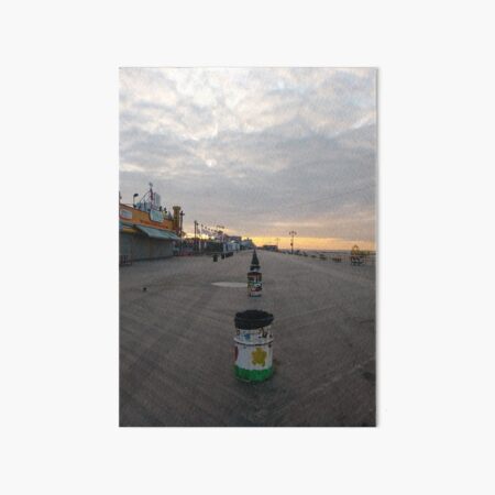 Morning, Coney Island Beach, #Morning, #Coney, #Island, #Beach, #ConeyIsland, #ConeyIslandBeach Art Board Print