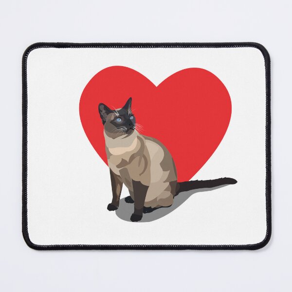 Item preview, Siamese Cat Heart Cat Lover Design designed and sold by Moriarty's Digital Visions.