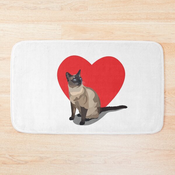 Item preview, Siamese Cat Heart Cat Lover Design designed and sold by Moriarty's Digital Visions.