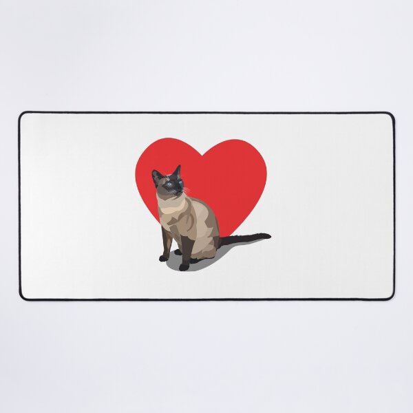 Item preview, Siamese Cat Heart Cat Lover Design designed and sold by Moriarty's Digital Visions.