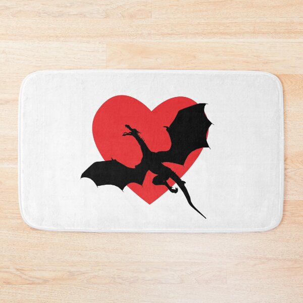 Item preview, Flying Dragon Silhouette with Heart Fantasy Design designed and sold by Moriarty's Digital Visions.