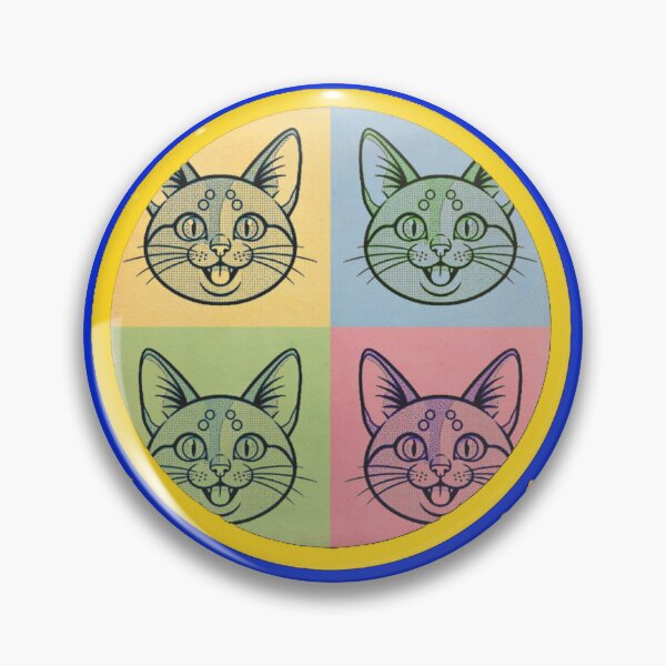 Item preview, Same Cat Different Moods Funny Pop Art Kitty designed and sold by CloudyCatArt.