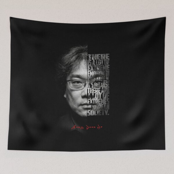 Item preview, Bong Joon Ho Split Face Quote Poster designed and sold by Enea Kelo.