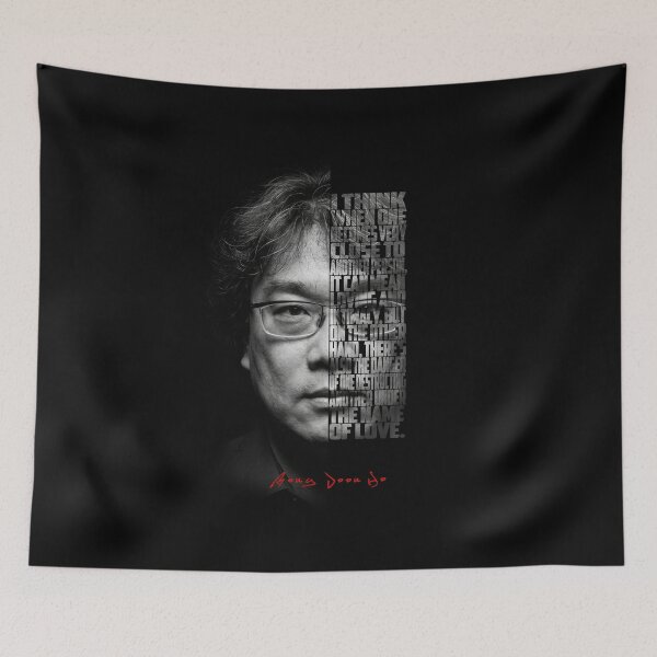 Item preview, Bong Joon Ho Split Face Quote Poster designed and sold by Enea Kelo.